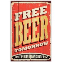 Картина Дом Корлеоне Free Beer Tomorrow 60х90 см