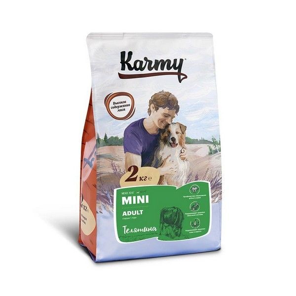 Сухой корм для собак мелких пород KARMY Mini Adult Телятина 2 кг