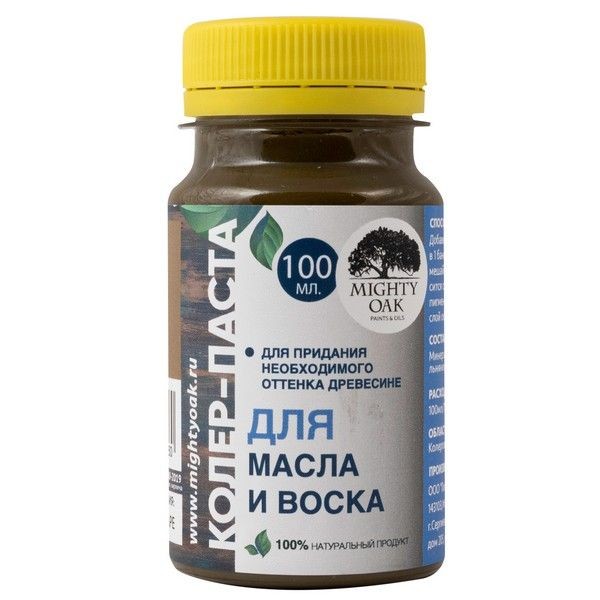 Колер-паста Mighty Oak К-73 цвет светлый орех 100 мл