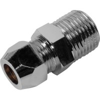 Переходник для гибкой подводки, 10х1/2 "34; мм, латунь, цвет хром