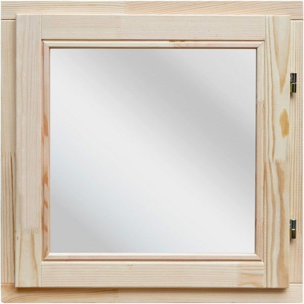 Окно деревянное 58x58 см, однокамерный стеклопакет