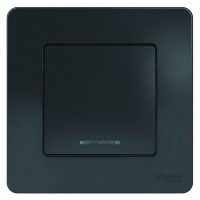 Выключатель встраиваемый Schneider Electric Blanca 1 клавиша с подсветкой, цвет антрацит