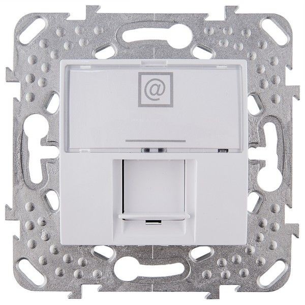 Розетка компьютерная встраиваемая Jung EcoProfi RJ45, цвет бежевый