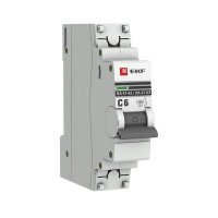 Автоматический выключатель EKF PROxima mcb4763-1-06C-pro, 1P 6А (C) 4,5kA ВА 47-63