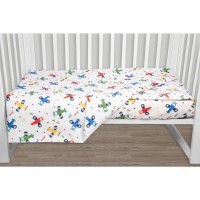 Комплект постельного белья Amarobaby Самолеты AMARO-3003-Sa, 3 предмета