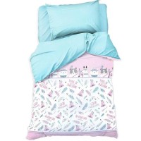 Комплект постельного белья полутораспальный Этель Wake up 4855287, бязь