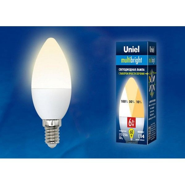 Светодиодная лампочка Uniel LED-C37-6W Multibright UL-00002373