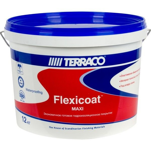 Гидроизоляция Terraco Флексикоат Maxi, 12 кг