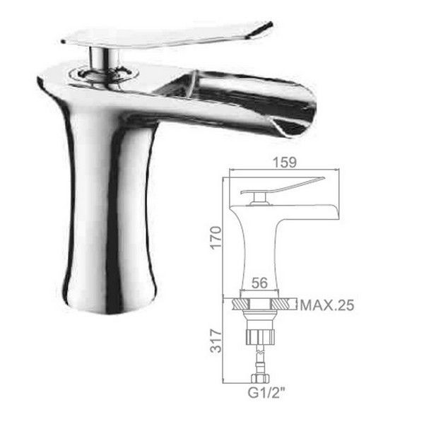 Смеситель для раковины Ledeme L1055-23