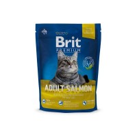 Сухой корм для взрослых кошек BRIT Premium Cat Adult Salmon Лосось в соусе 300 г