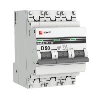 Выключатель автоматический EKF PROxima mcb4763-6-3-50D-pro 3Р 230В 50А