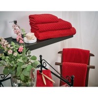 Полотенце махровое Guten Morgen Керби, цвет: Красный 70х130 см