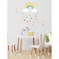 Декоративная наклейка для стены Lisadecor-shop Радуга и капли S0044