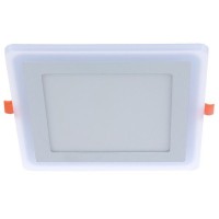 Светильник встраиваемый светодиодный Gauss Backlight BL124 квадратный 12/4 Вт 3000 K, алюминий/акрил, цвет белый
