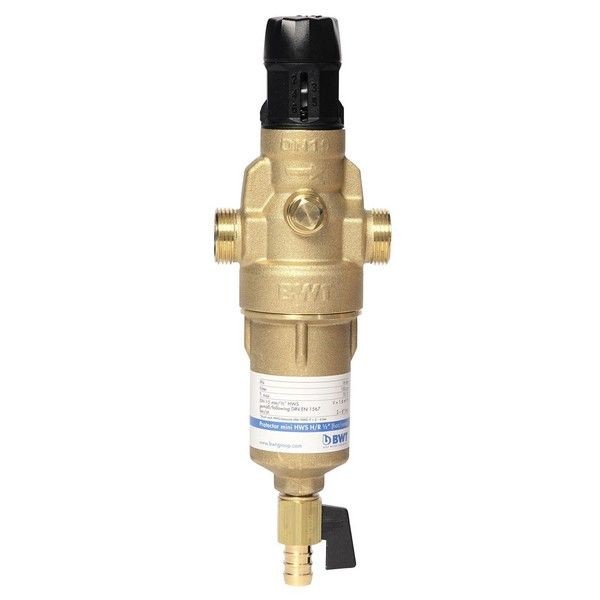 Фильтр механической очистки Барьер BWT Protector Mini 3/4 "34; c редуктором давления для горячей воды, 100 мкм