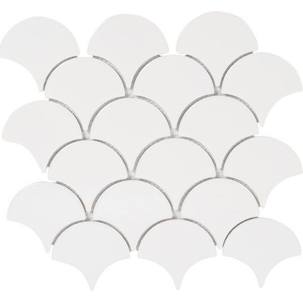 Мозаика керамогранитная Fan Shape 29.3x27.4 см цвет белый