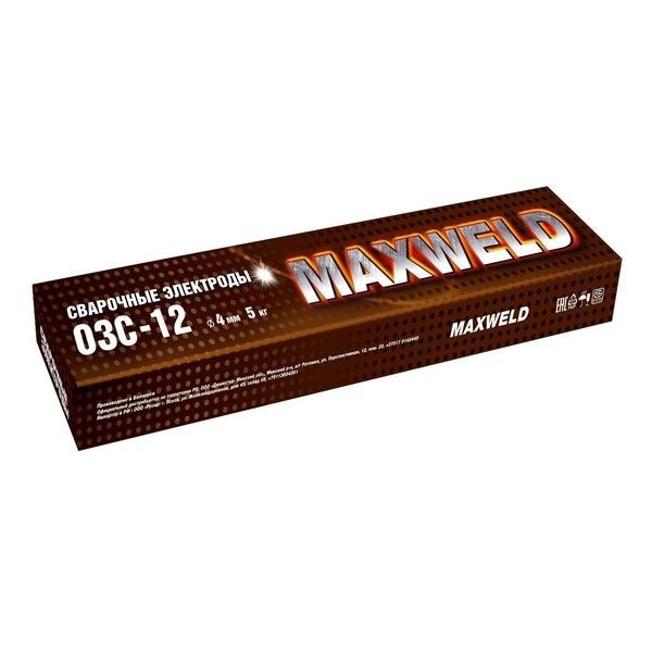 Электрод для сварки Maxweld СТАЛЬ 4ММ,5КГ ОЗС-12