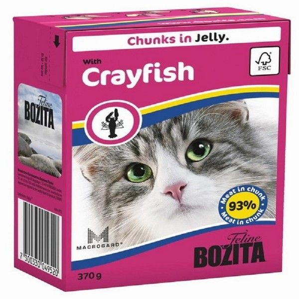 Влажный корм для кошек BOZITA Кусочки в желе Лангуст 370 г
