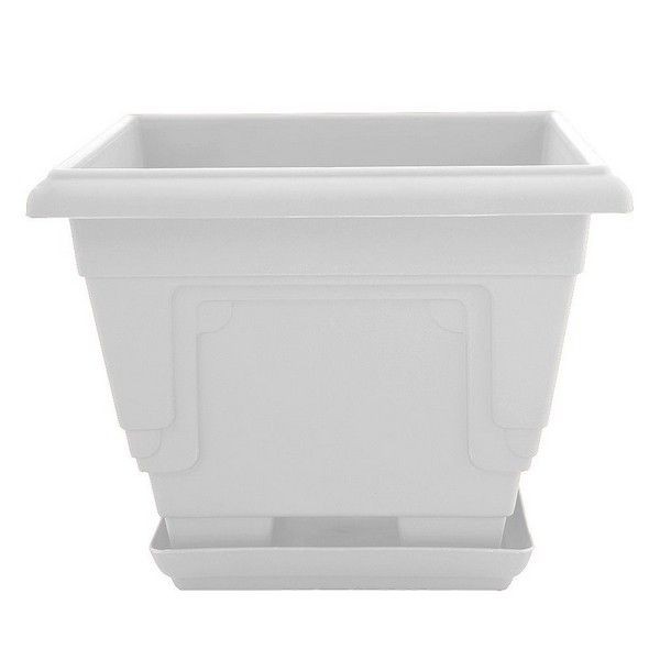 Горшок цветочный Петуния 18x11x18 см v2 л пластик белый