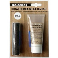 Шпаклёвка мебельная со шпателем Molecules 55 г цвет белый