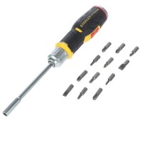 Отвёртка со сменными битами Stanley с храповым механизмом 12 предметов