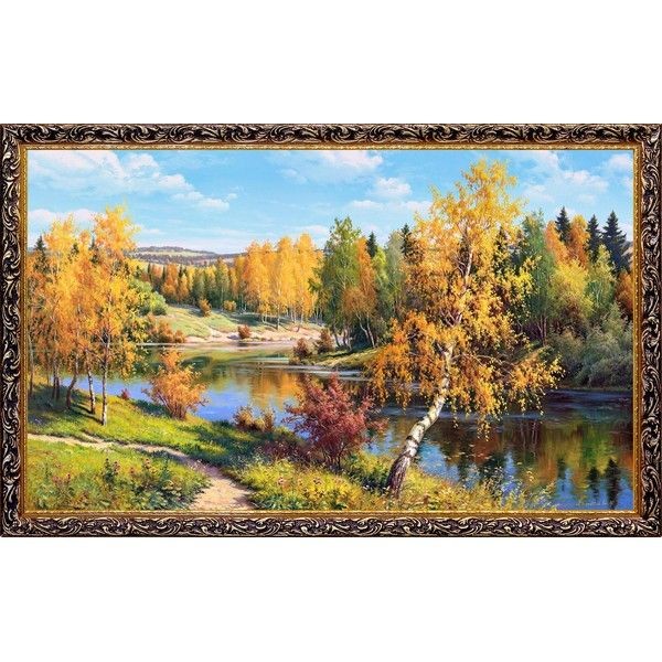Картина на холсте Русская коллекция Золотая осень, 68х108 см