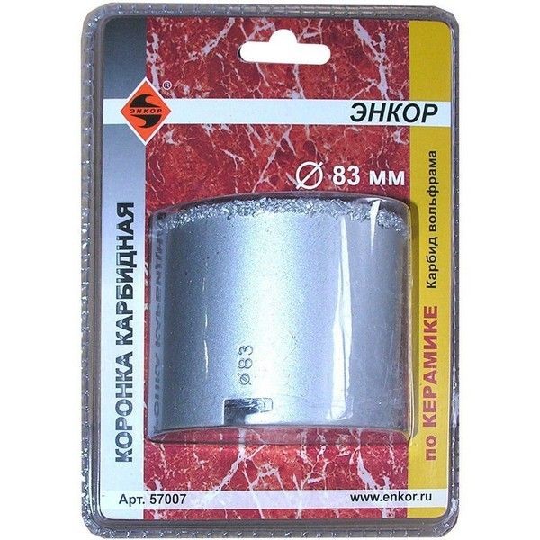 Коронка по керамике Энкор ф83мм 57007