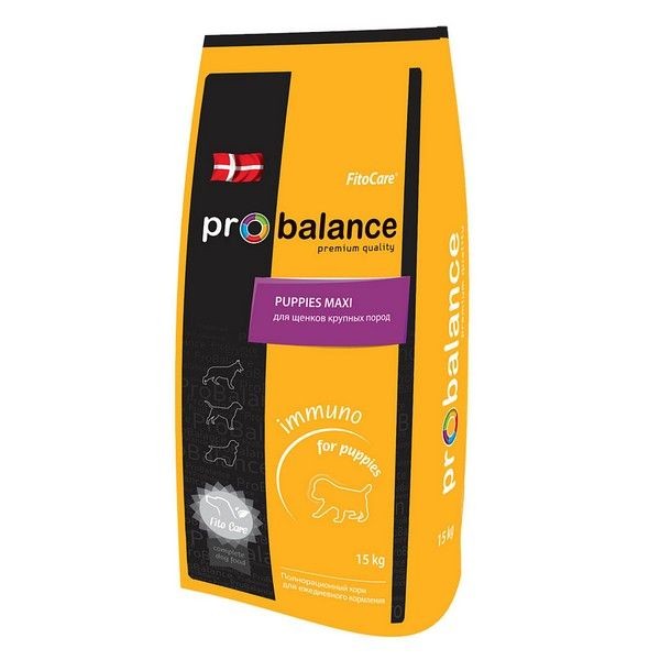 Сухой корм для щенков крупных пород PROBALANCE Immuno Puppies Maxi 15 кг