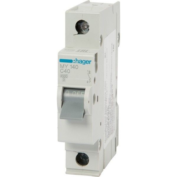 Выключатель автоматический Hager 1 полюс 40 A