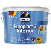 Краска интерьерная Dufa Europlast 3 цвет матовый белый 10 л