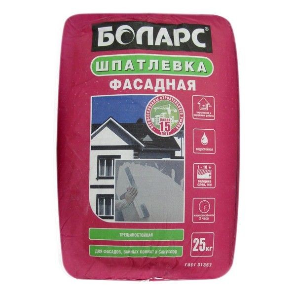 Шпаклёвка цементная базовая Боларс 25 кг