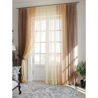 Тюль Томдом Милури TD-206676-250 см коричневый