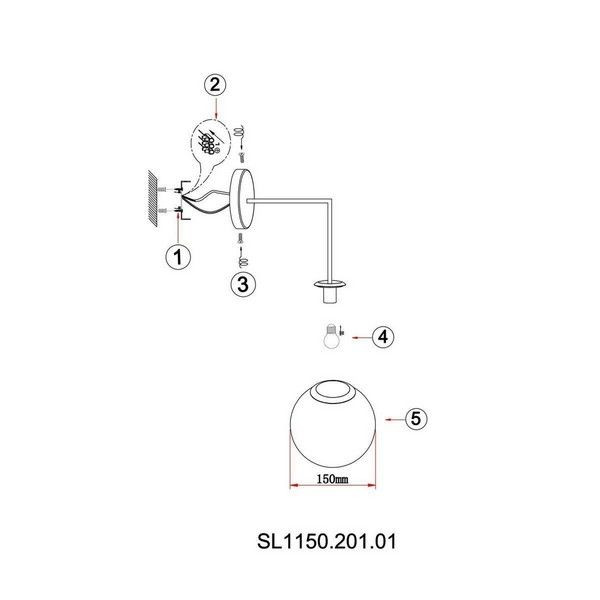 Бра St Luce Liora E27 SL1150.201.01 цвет прозрачный