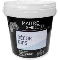 Краска с эффектом гипса Maitre Deco Decor Gips 1 л цвет белый