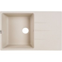 Мойка врезная Delinia LM1, 50x78х20 см, кварц, цвет бежевый