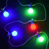 Электрогирлянда наружная нить «Лампочки» 2.4 м 6 LED мультисвет