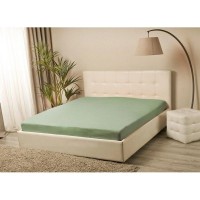 Простыня Текстильная лавка Птр160*200б20Фисташковый, 160х200 см, трикотаж