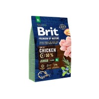 Сухой корм для молодых собак гигантских пород BRIT Premium by Nature Junior XL Курица 3 кг