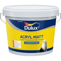 Краска для стен и потолков Dulux Acryl Matt глубокоматовая база BW 9 л