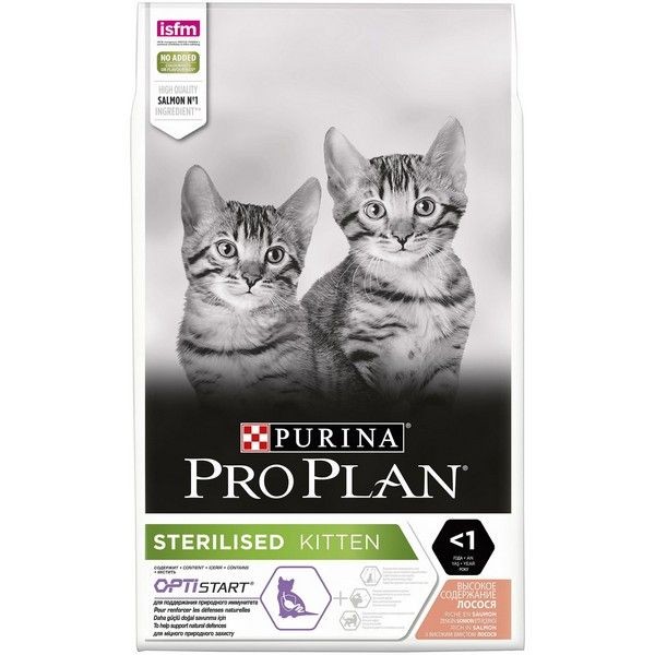Сухой корм для кошек Pro Plan® лосось, 10 кг