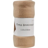 Плед 110x150 см флис цвет бежевый