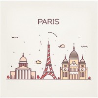 Картина на холсте «Париж» 30x30 см