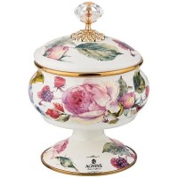 Сахарница На Ножке Agness С Крышкой,Серия Винтаж, 0,85Л Диаметр=14 См. Высота=19 См. Agness