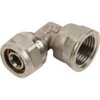 Угол обжимной Valtec, внутренняя резьба, 16х1/2 "34; мм, никелированная латунь VTm.352.N.001604