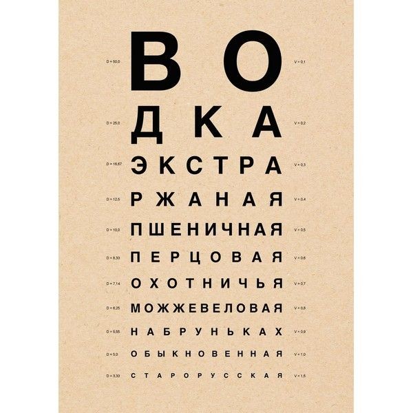 Плакат "34;Просто Постер "34; Водочный окулист 90x120 в подарочном тубусе 906980860491