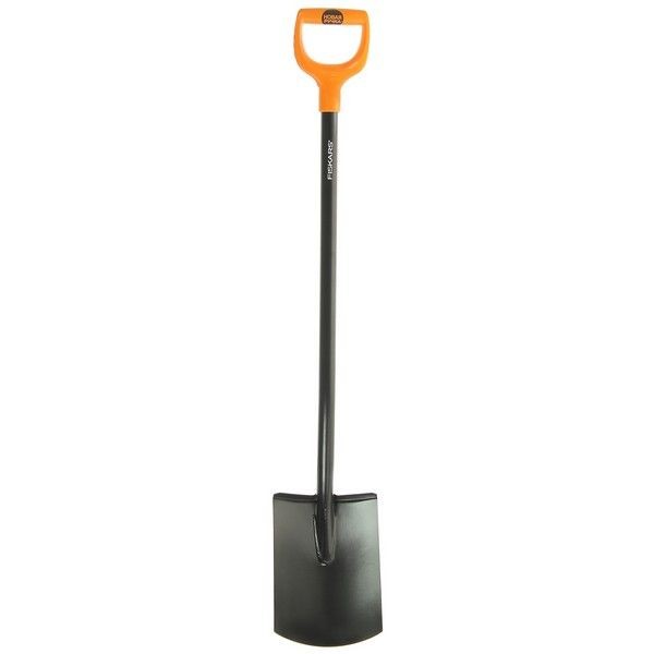 Лопата штыковая прямоугольная Fiskars SolidTM 116 см сталь, с черенком