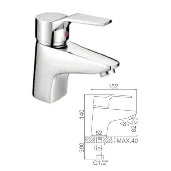 Смеситель для раковины Ledeme L1063
