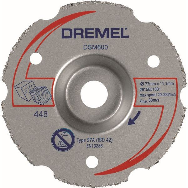 Круг для резки заподлицо для DSM600 Dremel, 77 мм