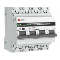 Автоматический выключатель EKF 4P 40А (C) 4,5kA ВА 47-63 PROxima