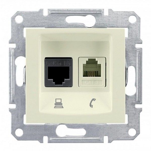 Розетка компьютерная Schneider Electric SEDNA SDN5100147